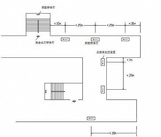 疏散指示標(biāo)志燈施工設(shè)計圖