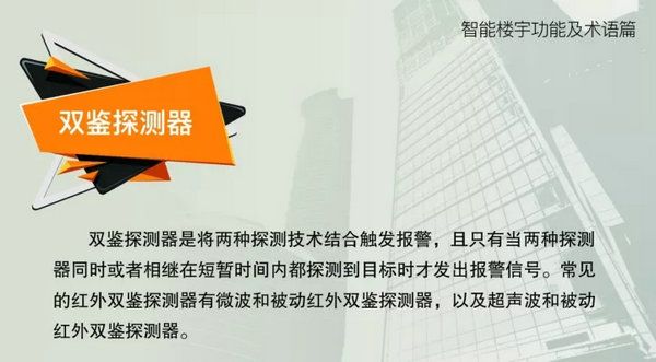 智能樓宇功能及術(shù)語--雙鑒探測器